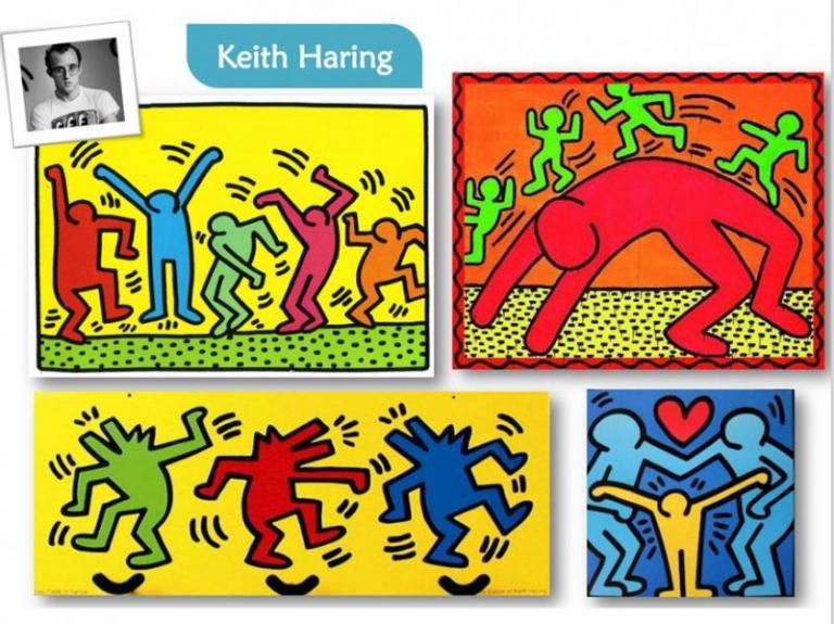 A la manière de Keith Haring: les productions des GS/CP | École